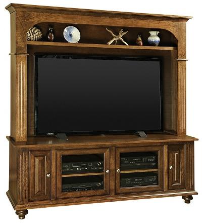 Larson 73'' TV Stand with Hutch, Amish Furniture Factory