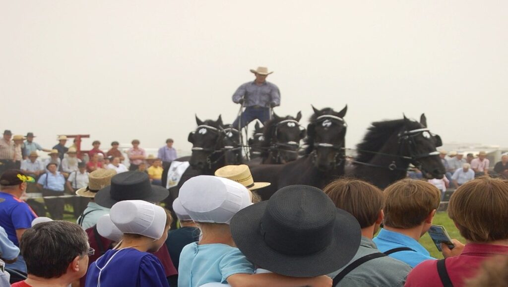 Amish people attending an Amish event.