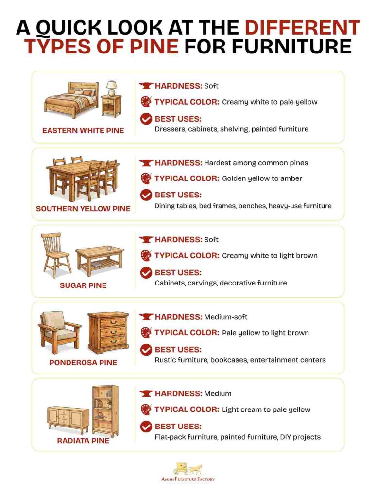 A Quick Look at the Different Types of Pine for Furniture