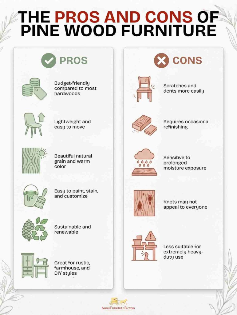 The Pros and Cons of Pine Wood Furniture
