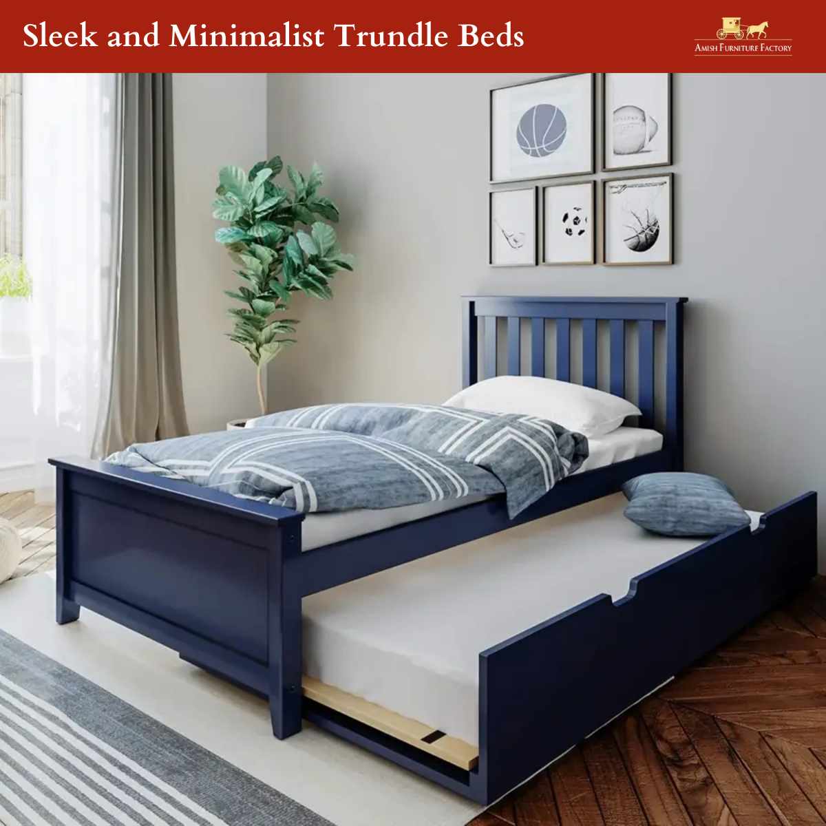 Sleek and Minimalist Trundle Beds