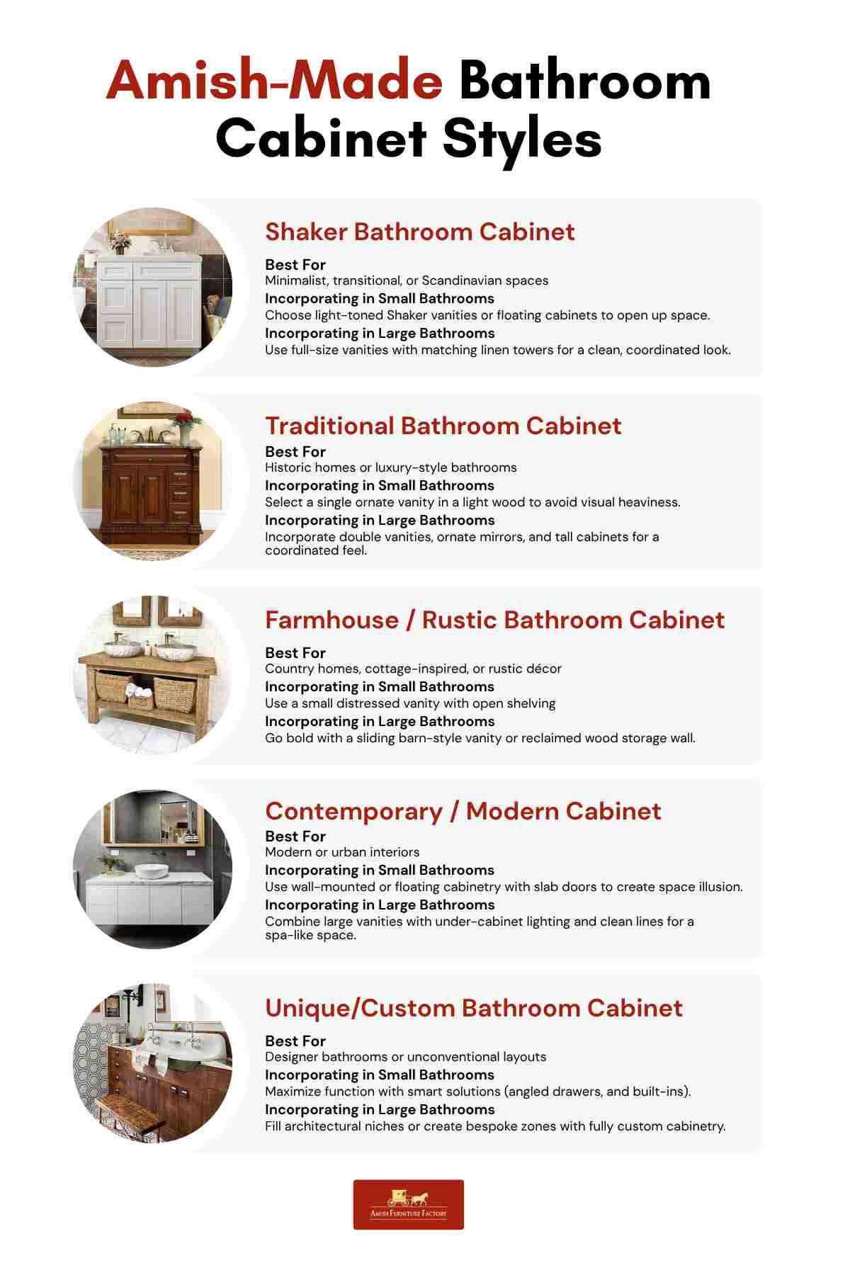 amish made bathroom cabinets Amish-Made Bathroom Cabinet Styles