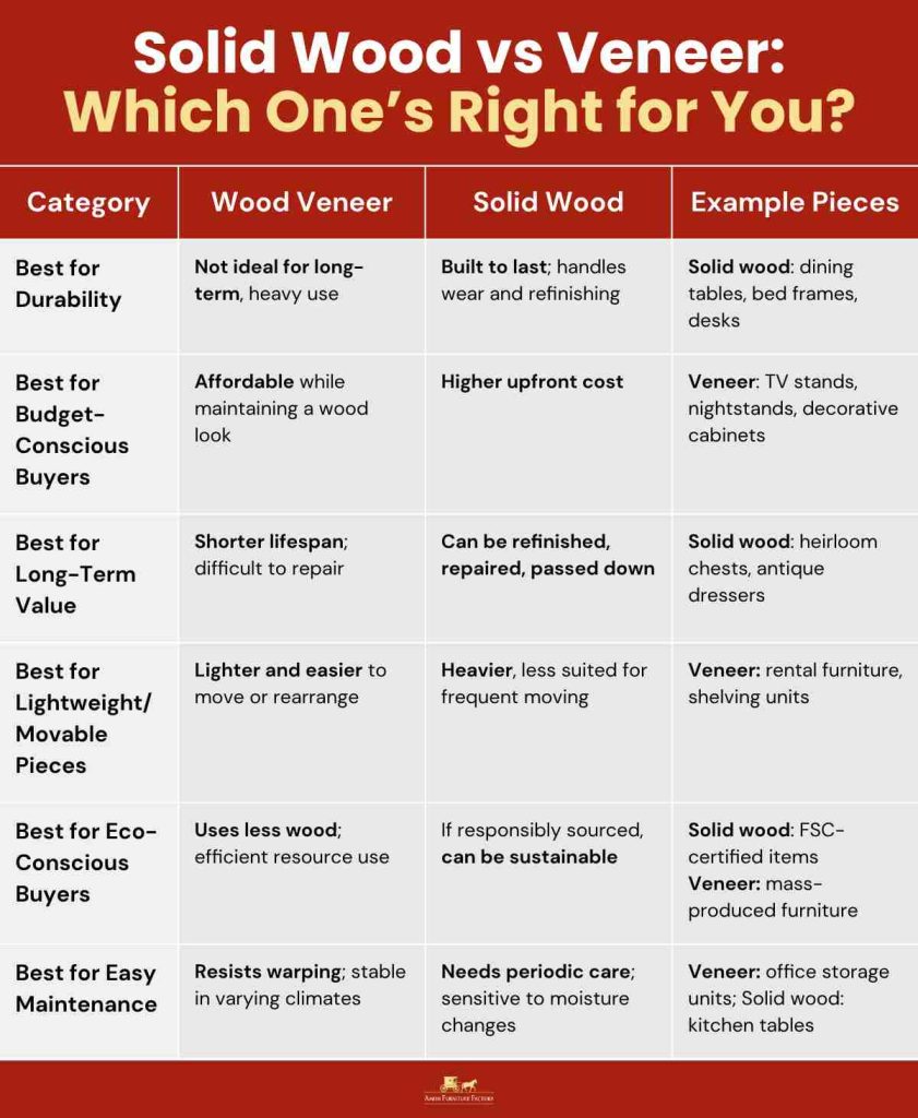 Solid Wood vs Veneer - Which One’s Right for You