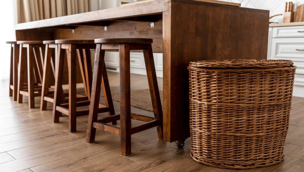 bar stools vs counter stools Wooden bar stools vs counter stools in the kitchen