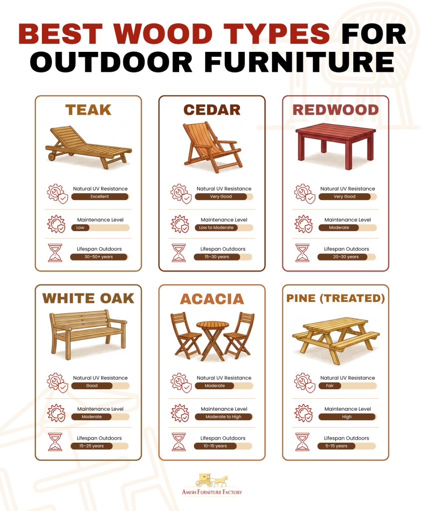 wood types for outdoor furniture