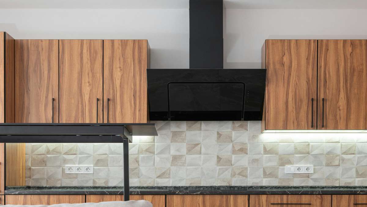 Maple cabinets in the kitchen