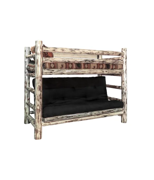 Montana Twin Bunk Bed over Futon Frame