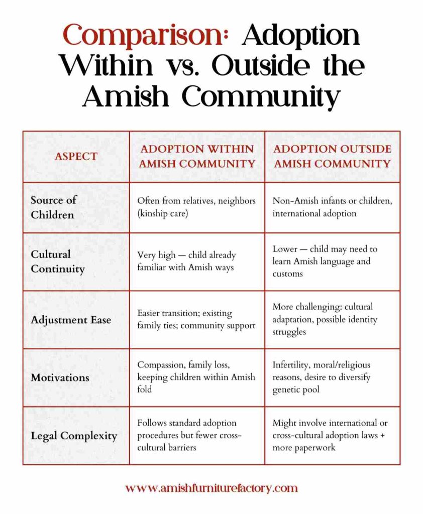 amish adoption Comparison_ Adoption Within vs. Outside the Amish Community