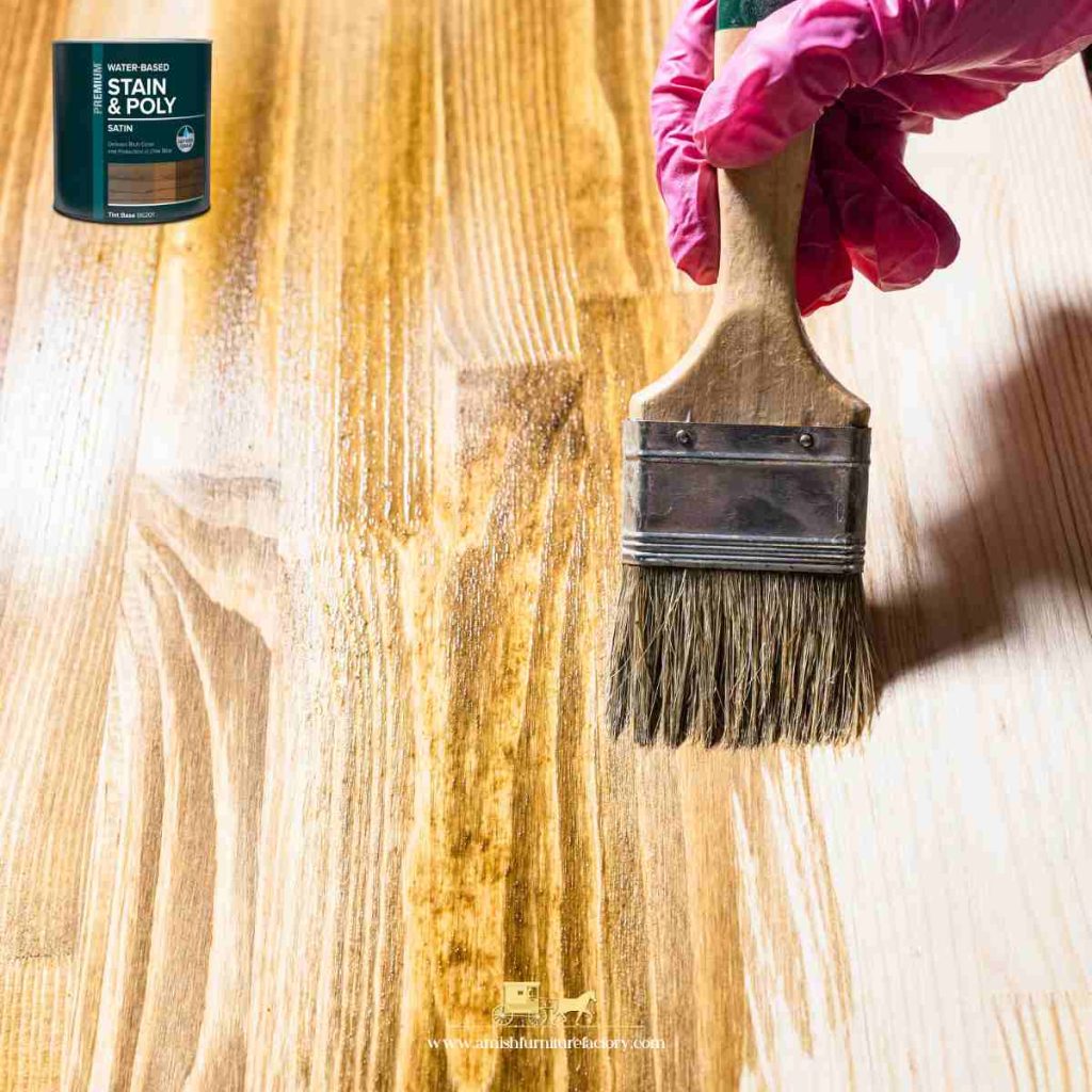 Water-based stain for hard maple