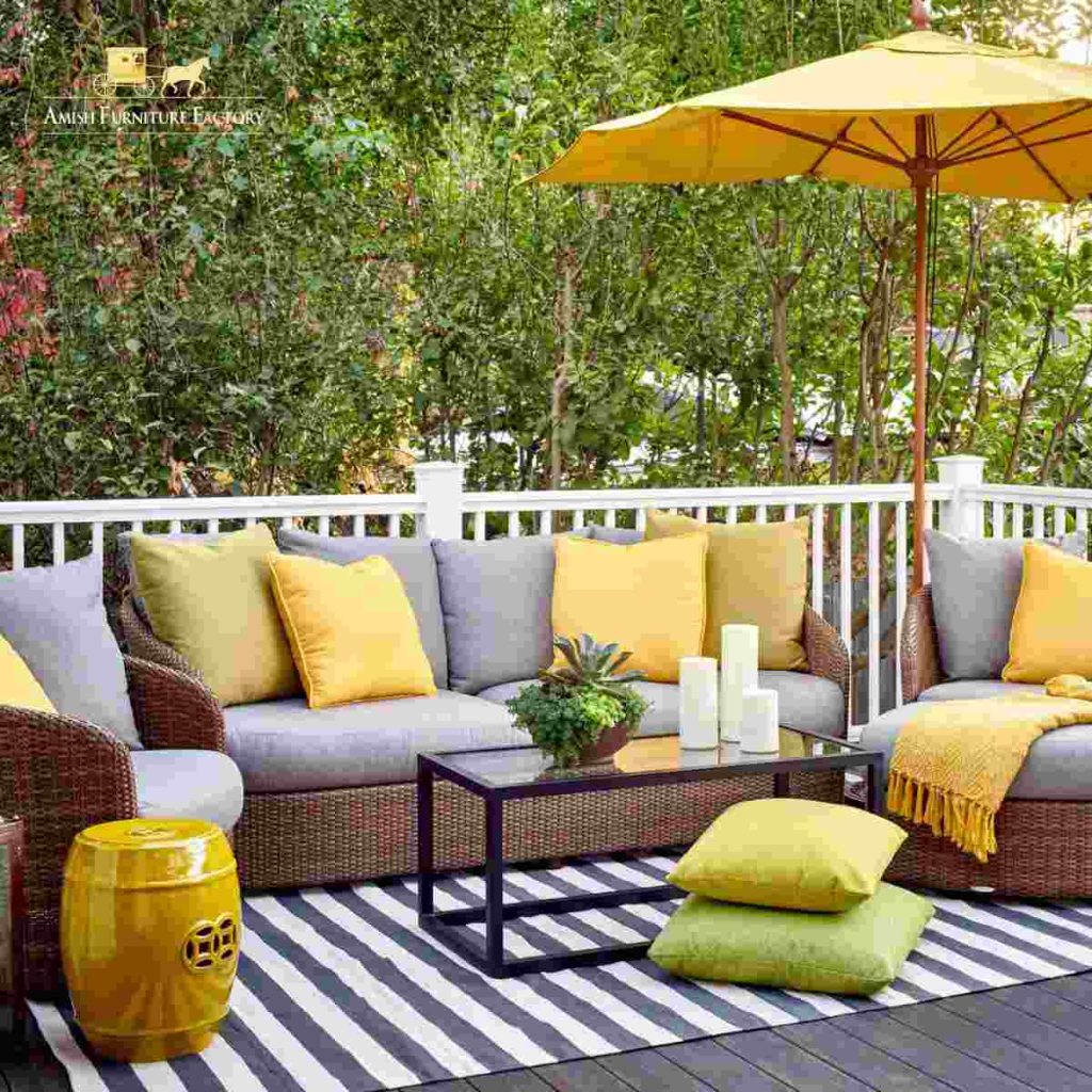 best color for outdoor furniture Sunshine Yellows and Citrus Greens