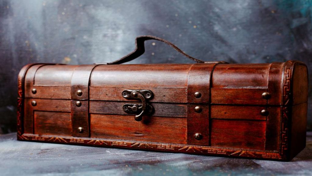 Wooden hope chest