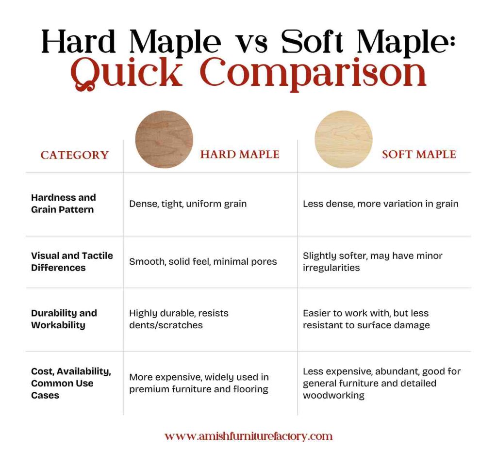 how hard is maple wood Hard Maple vs Soft Maple_ Quick Comparison