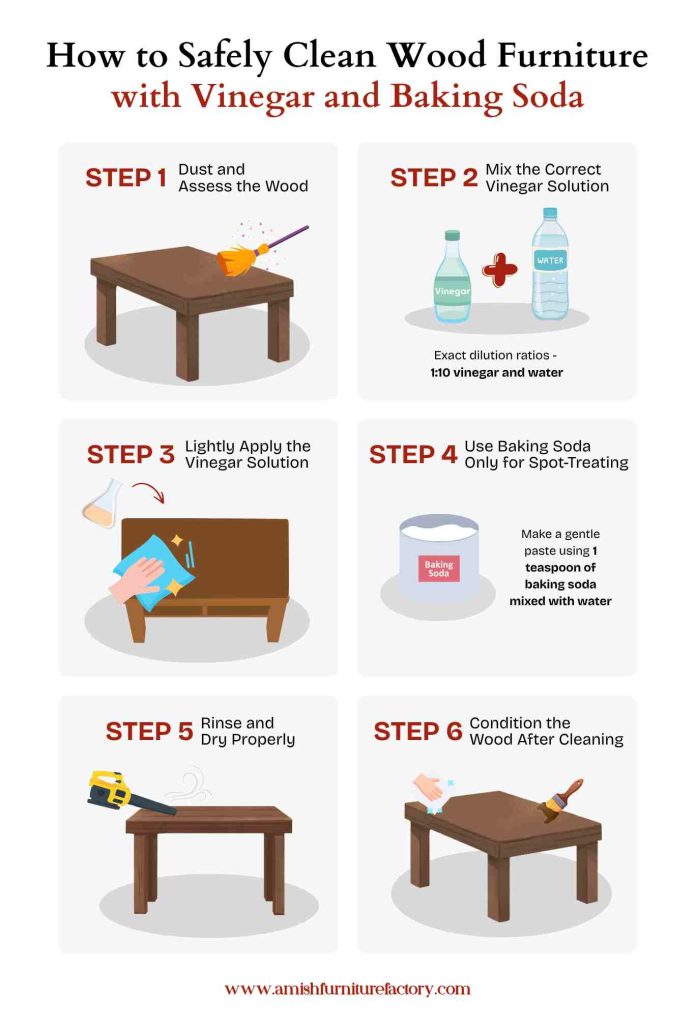 how to clean wood furniture with vinegar and baking soda How to Safely Clean Wood Furniture with Vinegar and Baking Soda