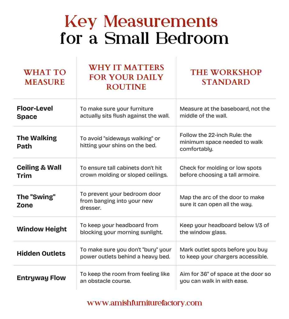 Key Measurements for a Small Bedroom