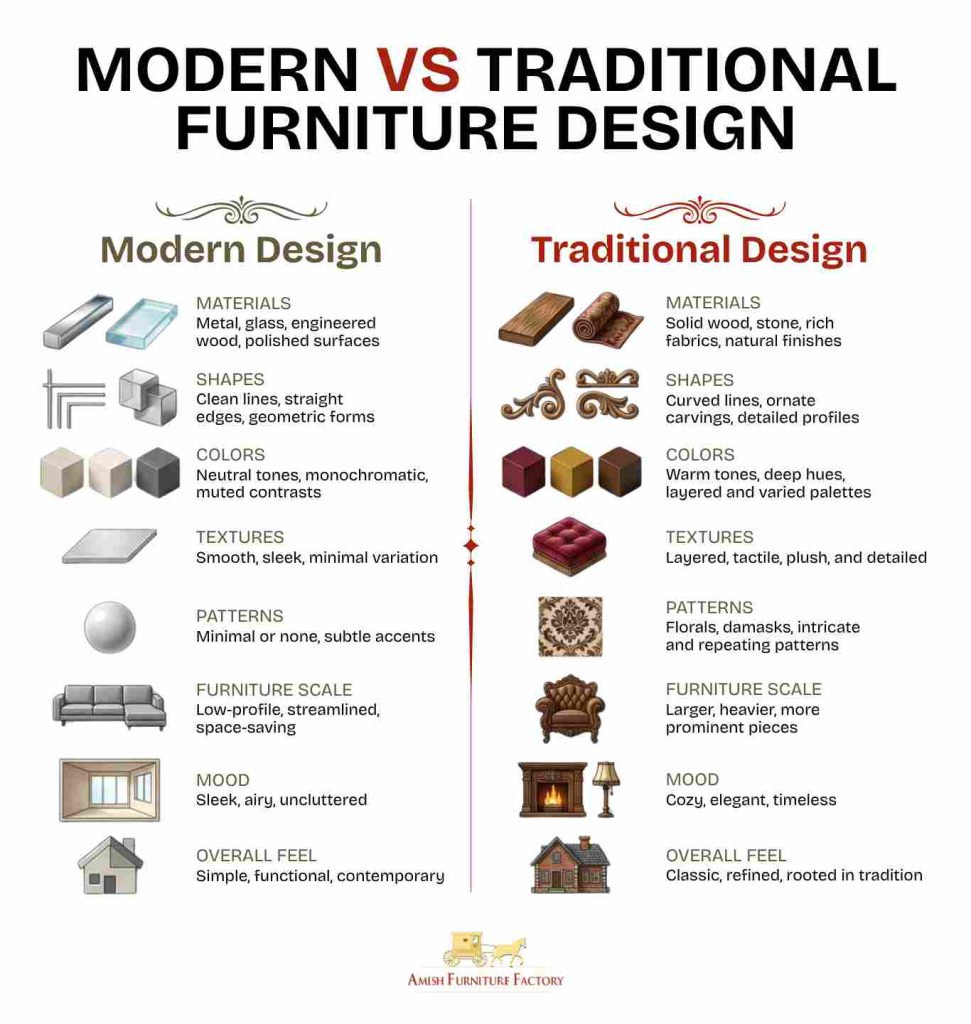 can you mix modern and traditional furniture Modern vs Traditional Furniture Design