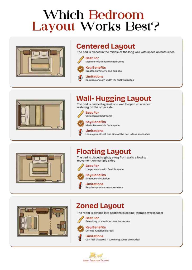 arranging furniture in long narrow bedroom Which Bedroom Layout Works Best