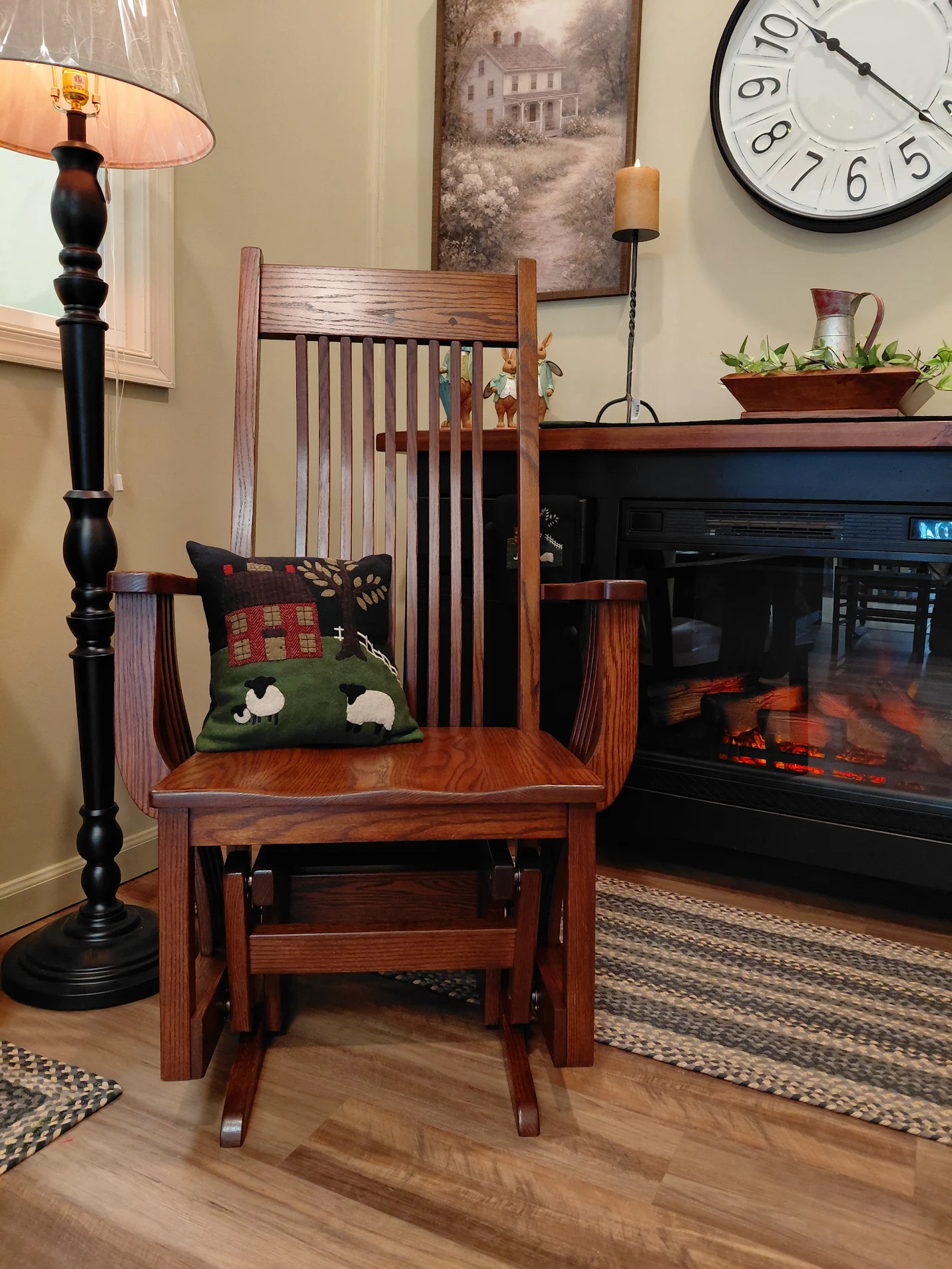Stunning Oak Glider—The Perfect Addition to Our Living Room