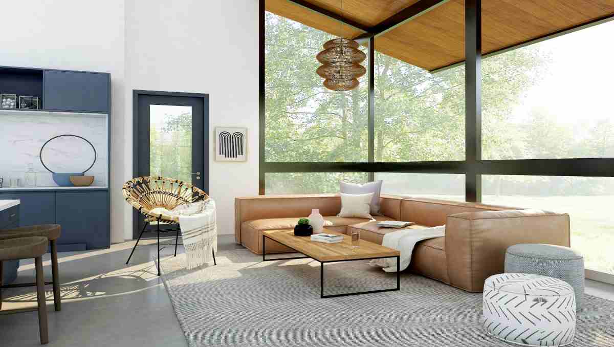 Home design with transitional style furniture