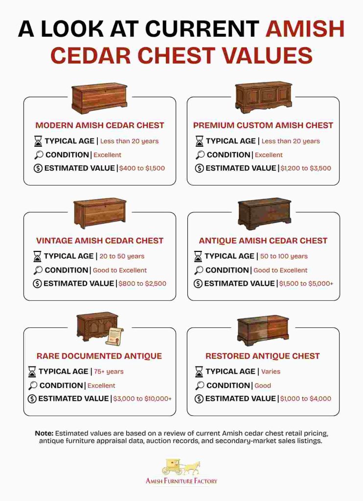 A Look at Current Amish Cedar Chest Values
