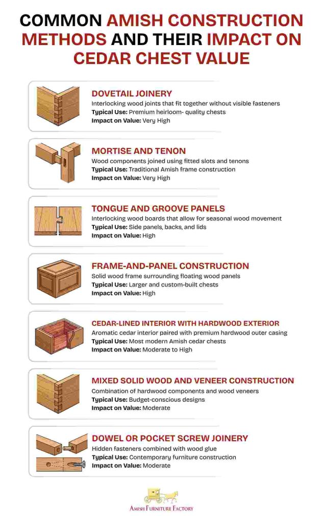 Common Amish Construction Methods and Their Impact on Cedar Chest Value
