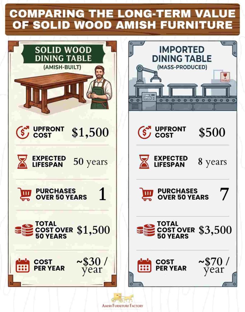 Comparing the Long-Term Value of Solid Wood Amish Furniture