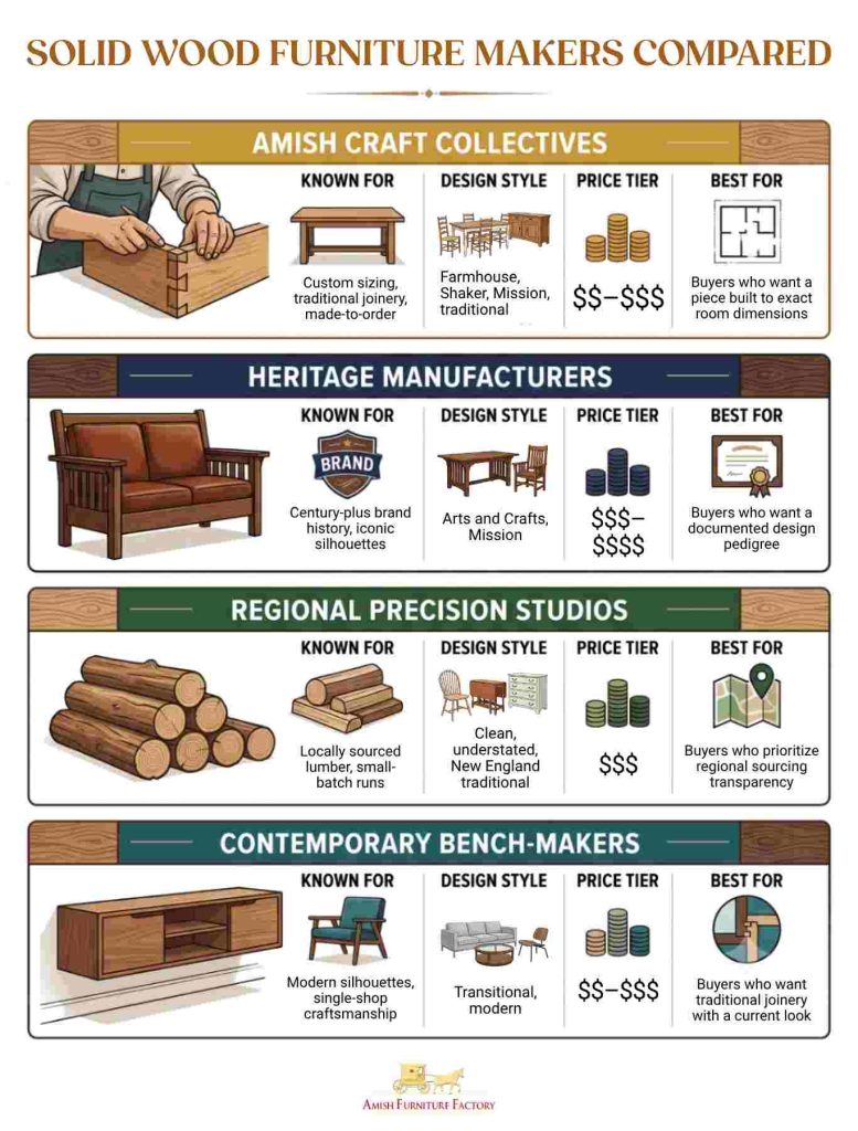 best solid wood furniture made in usa Solid Wood Furniture Makers Compared