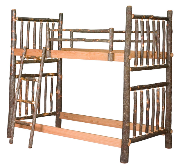 Hickory Twin Bunk Bed, Hickory Bunk Beds
