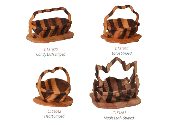 Striped Collapsible Basket Style Options