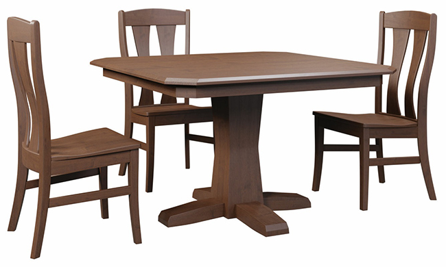 Beveled Shaker Table & Arnica Chairs