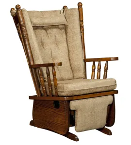 4 Post High Back Glider with Flipout Footrest