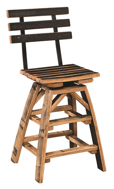 108 Swivel Bar Stool with Back