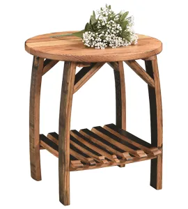 RB End Table with Stave Shelf