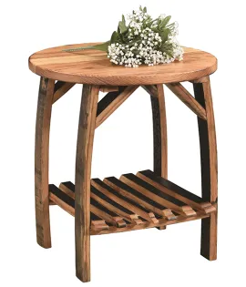 RB End Table with Stave Shelf