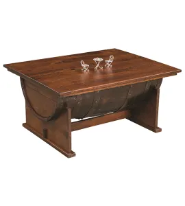 RB Half Barrel Lift Top Coffee Table