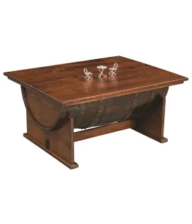 RB Half Barrel Lift Top Coffee Table