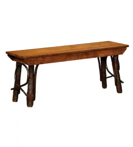 Bench with Solid Wood Seat