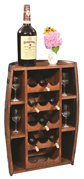 RB Half Barrel Bottle Holder Floor Stand