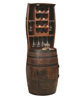 RB Barrel Hutch with 12 Bottle Holder