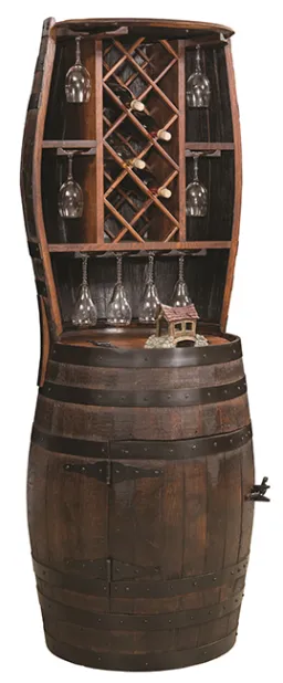 RB Barrel Hutch with 7 Bottle Holder