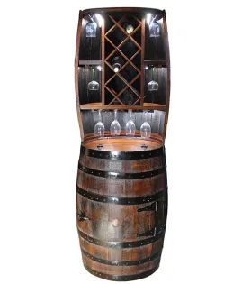RB Barrel Hutch with 7 Bottle Holder