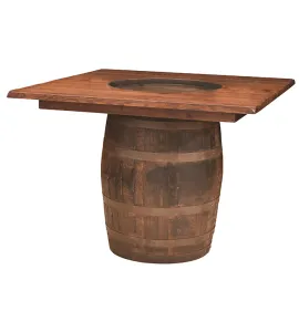 RB 48" Square Plain Barrel Table