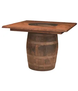 RB 48&quot; Square Plain Barrel Table