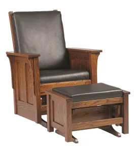 1600 Shaker Glider &amp; Ottoman