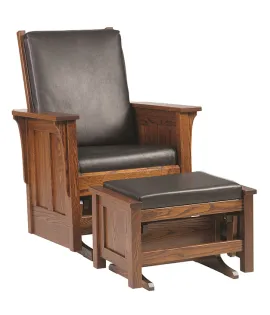1600 Shaker Glider &amp; Ottoman