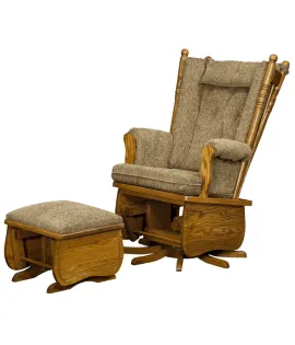 4 Post Swivel High Back Glider &amp; Ottoman