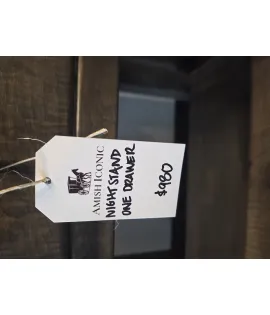 1 Drawer Night Stand - Curly Maple, Antique Slate - QUICK SHIP