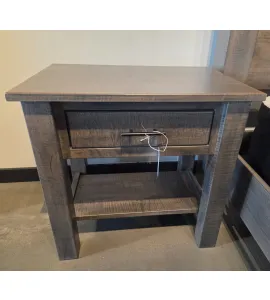 1 Drawer Night Stand - Curly Maple, Antique Slate - QUICK SHIP - 30% Off or Best Offer
