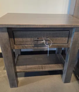 1 Drawer Night Stand - Curly Maple, Antique Slate - QUICK SHIP - 30% Off or Best Offer