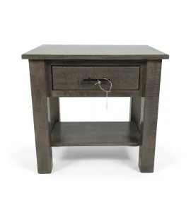 1 Drawer Night Stand - Curly Maple, Antique Slate - QUICK SHIP - 30% Off or Best Offer