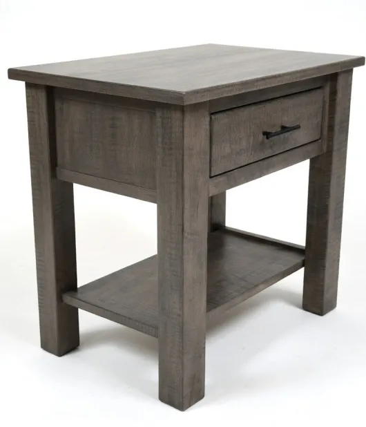 1 Drawer Night Stand - Curly Maple, Antique Slate - QUICK SHIP - 30% Off or Best Offer